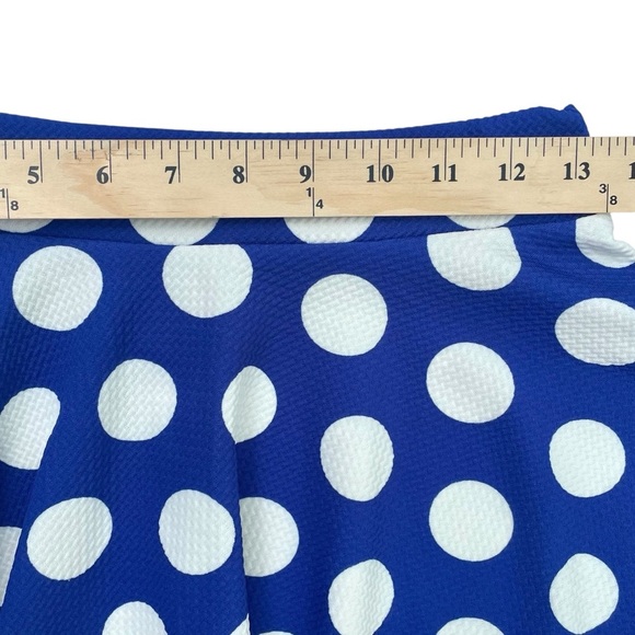 Coquette Retro Polka Dot Skater Skirt Lace Trim Cute Sexy Date Night S/M - Picture 14 of 16